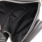 Fendi Bugs Monster Eye Belt Bag Waist Pouch Leather Black Yellow Silver — view 8