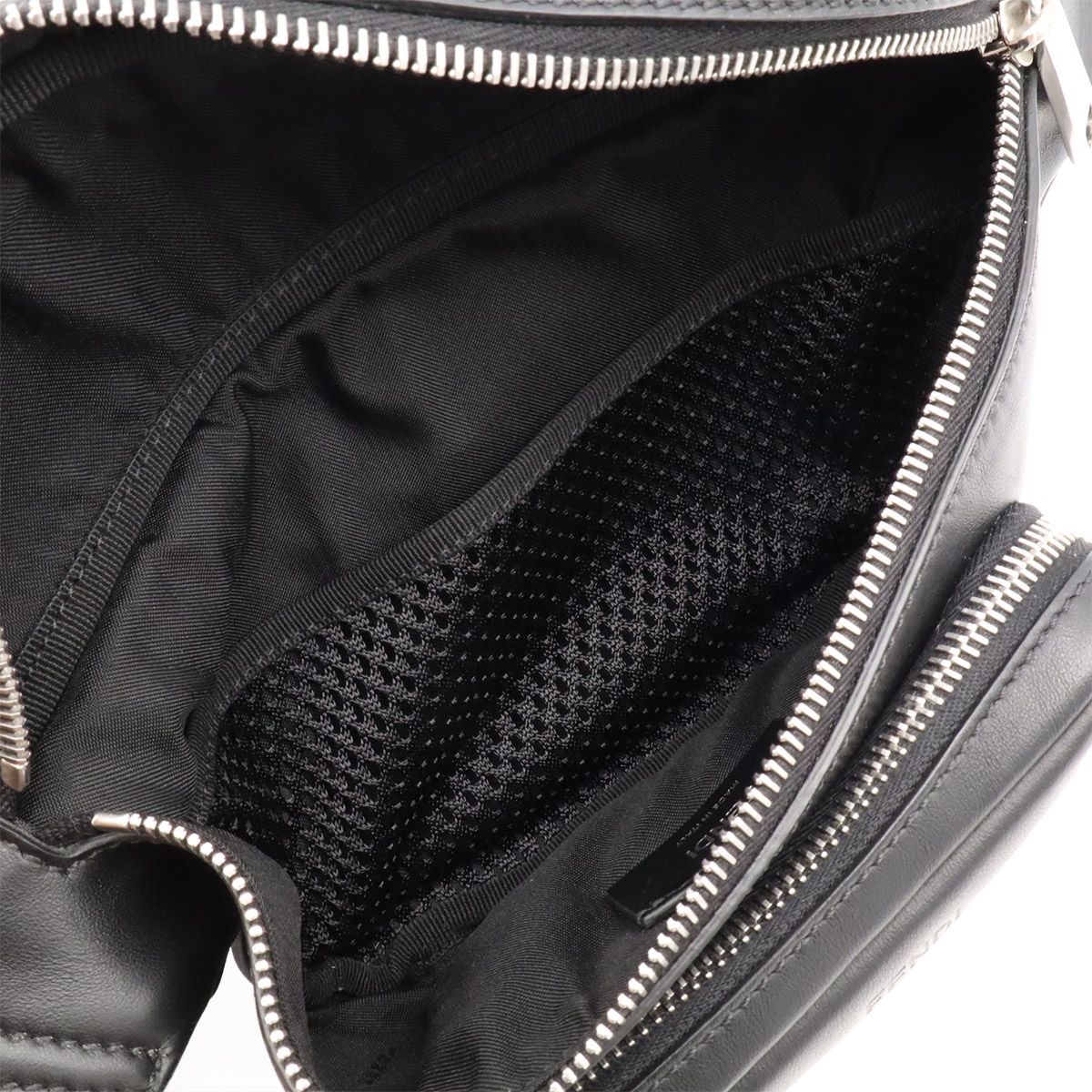 Fendi Bugs Monster Eye Belt Bag Waist Pouch Leather Black Yellow Silver — view 8
