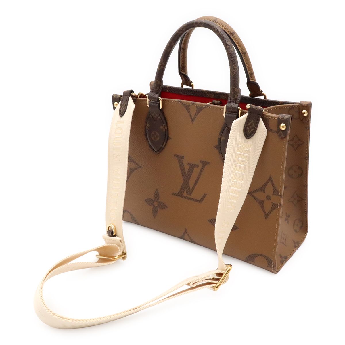 Louis Vuitton Monogram On The Go PM 2-Way Shoulder Bag Crossbody Bicolor Brown — view 2