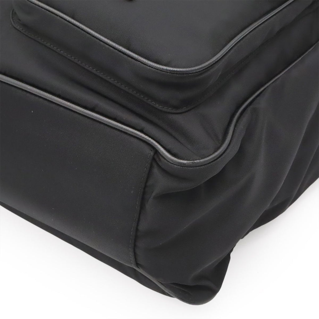 Prada Business Briefcase Tote 2-Way Shoulder Bag Crossbody Nylon Leather Nero — view 3