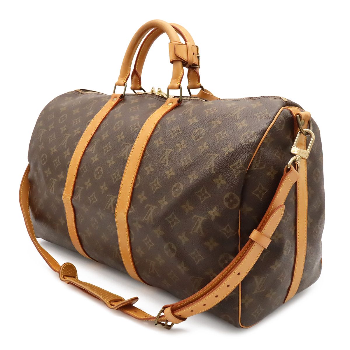 Louis Vuitton Monogram Keepall Bandouliere 50 Boston Bag Purse 2-Way — view 2