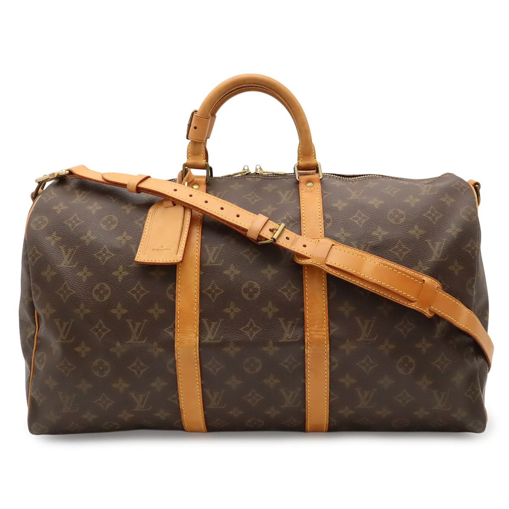 Louis Vuitton Monogram Keepall Bandouliere 50 Boston Bag Purse 2-Way