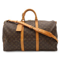Louis Vuitton Monogram Keepall Bandouliere 50 Boston Bag Purse 2-Way