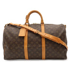 Louis Vuitton Monogram Keepall Bandouliere 50 Boston Bag Purse 2-Way