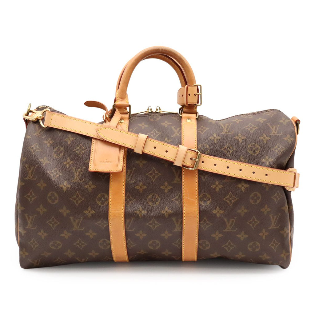 Louis Vuitton Monogram Keepall Bandouliere 45 Boston Bag Purse 2-Way
