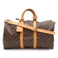 Louis Vuitton Monogram Keepall Bandouliere 45 Boston Bag Purse 2-Way