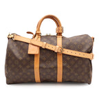 Louis Vuitton Monogram Keepall Bandouliere 45 Boston Bag Purse 2-Way