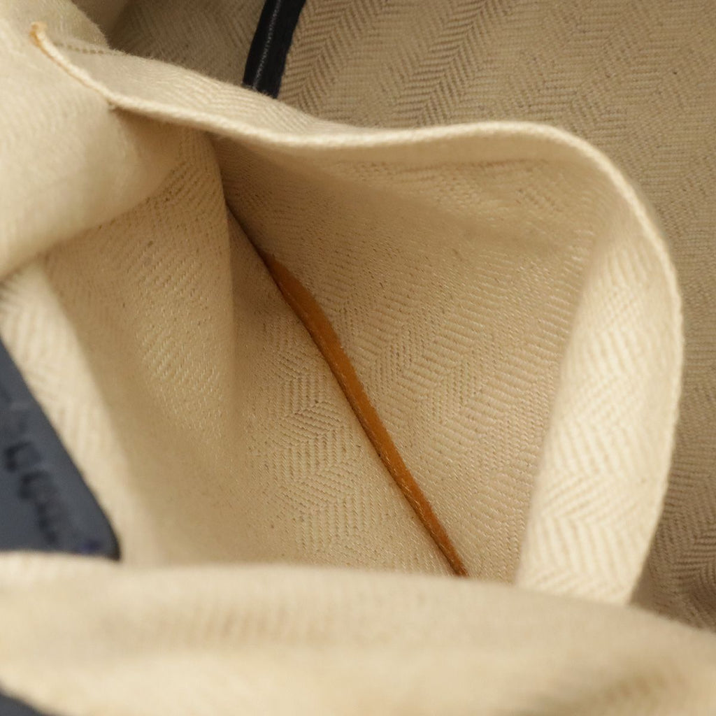 Loewe Anagram Bounce 2-Way Shoulder Bag Crossbody Leather Navy Silver — view 9