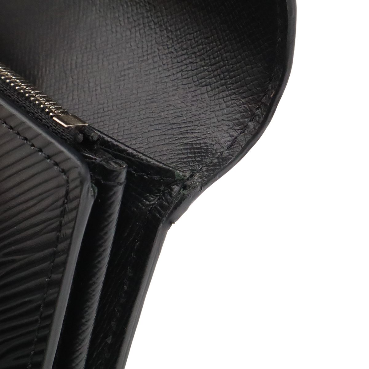 Louis Vuitton Epi Portefeuille Twist 2 Fold Wallet Bifold Leather Noir Black — view 7