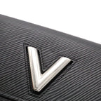 Louis Vuitton Epi Portefeuille Twist 2 Fold Wallet Bifold Leather Noir Black — view 6