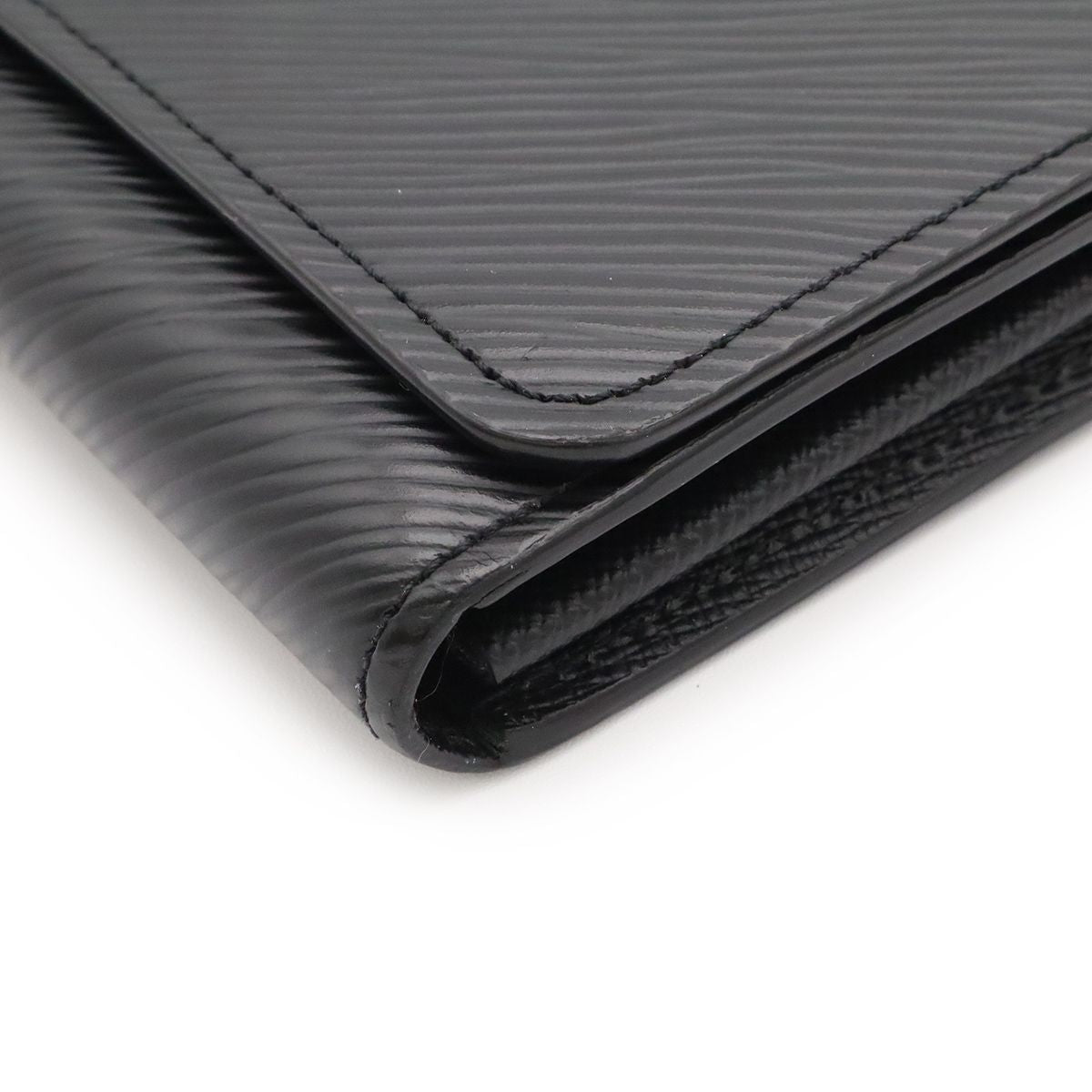 Louis Vuitton Epi Portefeuille Twist 2 Fold Wallet Bifold Leather Noir Black — view 3