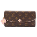 Louis Vuitton Monogram Portefeuille Emily Flower Motif Bifold Wallet Rose