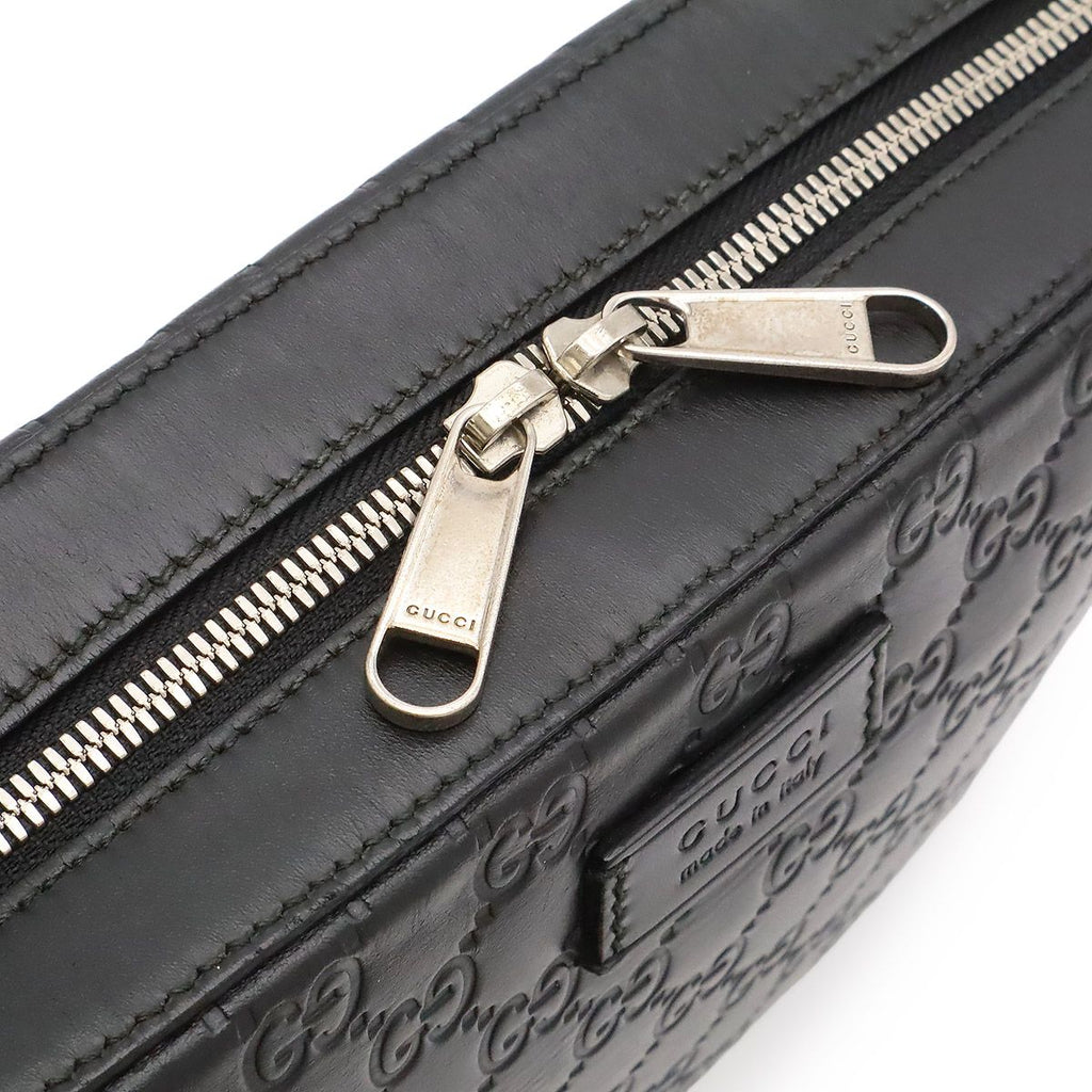 Gucci Guccissima Clutch Leather Black Silver — view 6