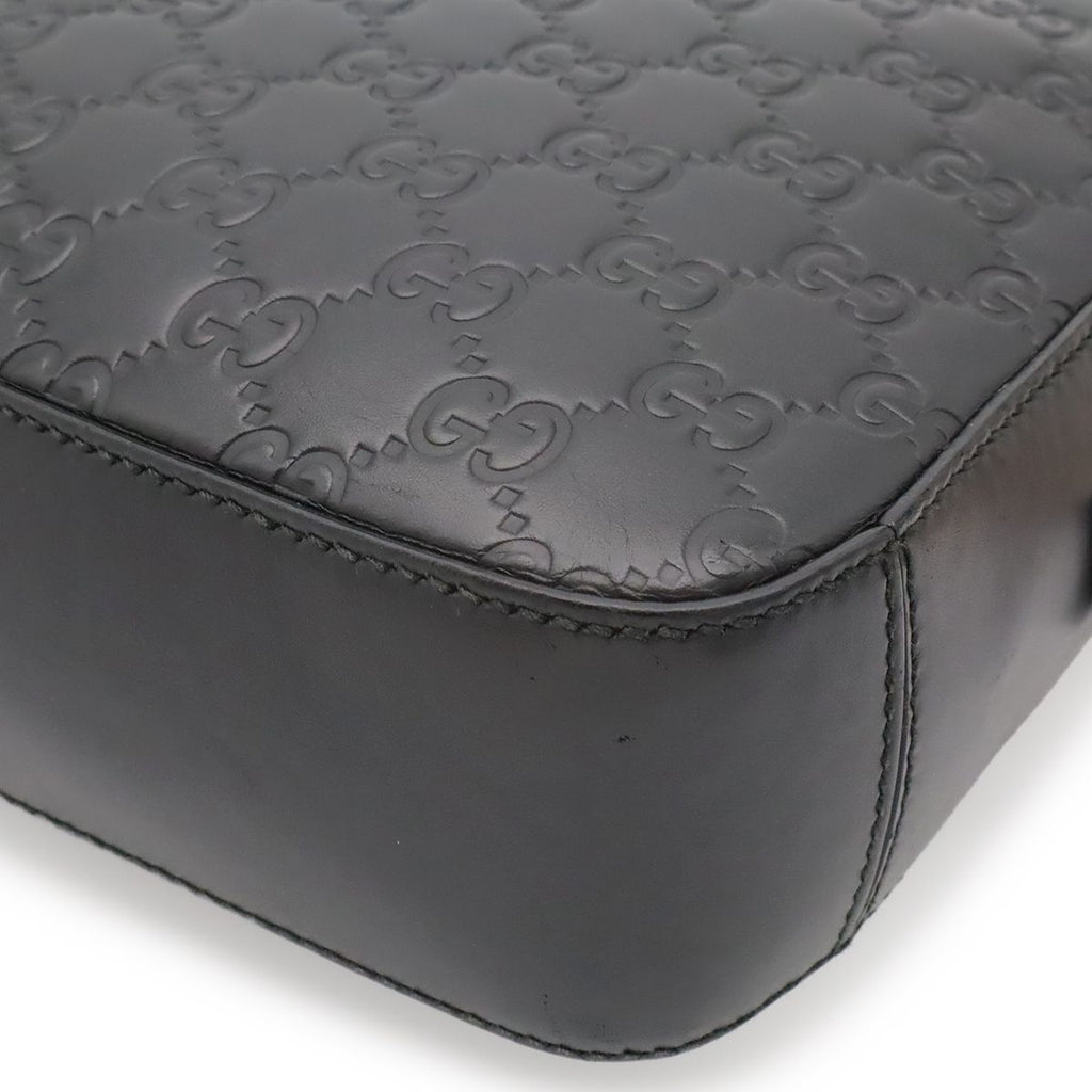 Gucci Guccissima Clutch Leather Black Silver — view 3