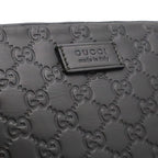 Gucci Guccissima Clutch Leather Black Silver — view 8