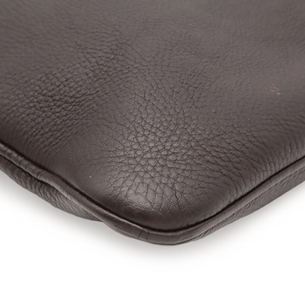 Gucci Shoulder Bag Crossbody No Gusset Leather Dark Brown Silver — view 3