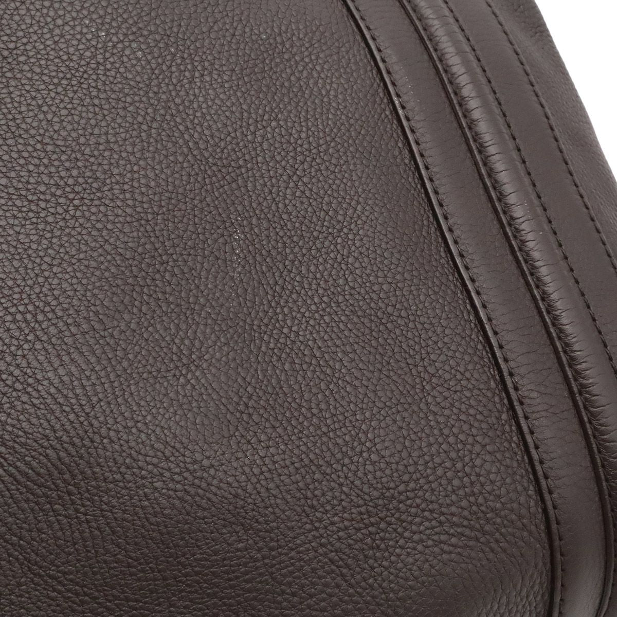 Gucci Shoulder Bag Crossbody No Gusset Leather Dark Brown Silver — view 9