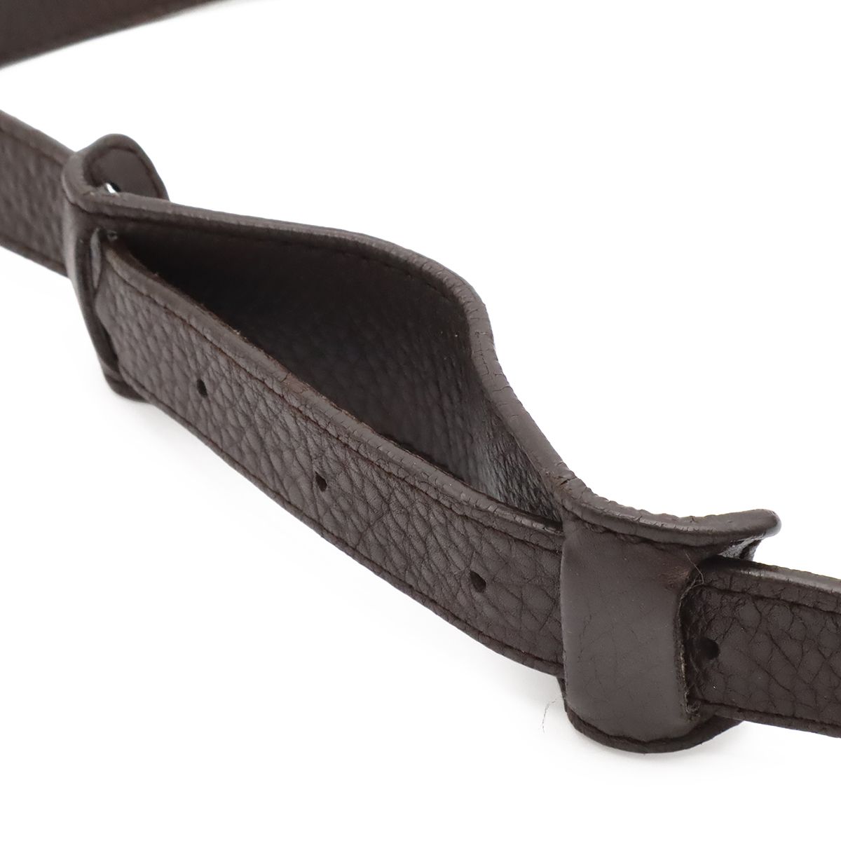 Gucci Shoulder Bag Crossbody No Gusset Leather Dark Brown Silver — view 5