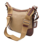 Prada Logo Jacquard Shoulder Bag Crossbody Canvas Leather Khaki Beige Dark — view 2