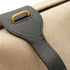 Hermes Cabas 40 Shoulder Tote Courchevel Toile Ash Natural Navy Gold — view 7