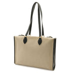 Hermes Cabas 40 Shoulder Tote Courchevel Toile Ash Natural Navy Gold — view 2