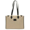 Hermes Cabas 40 Shoulder Tote Courchevel Toile Ash Natural Navy Gold