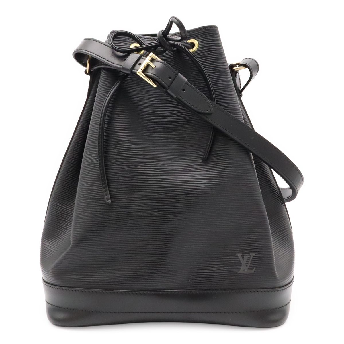 Louis Vuitton Epi Noe Shoulder Bag Drawstring Noir Black Gold