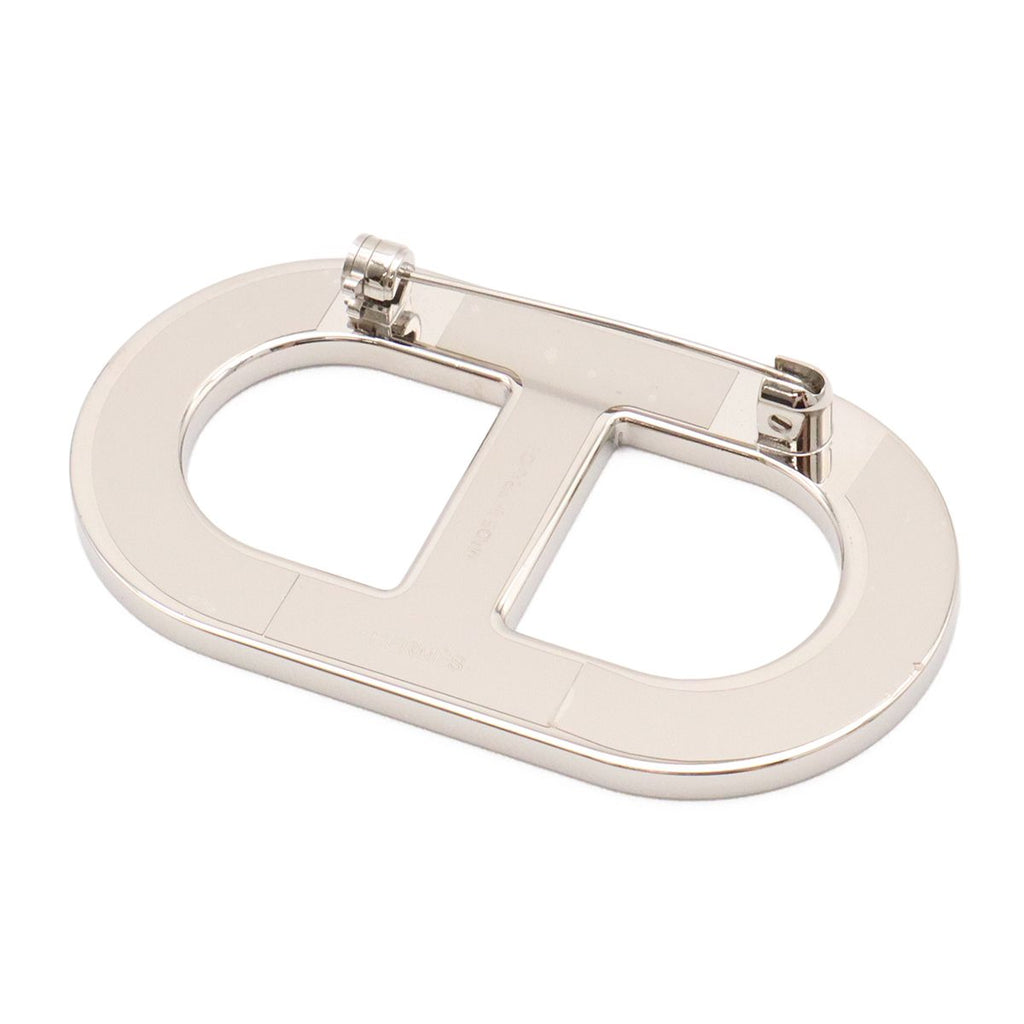 Hermes Chaine D'ancre Pin Brooch Veau Epsom Metal Black Silver — view 2
