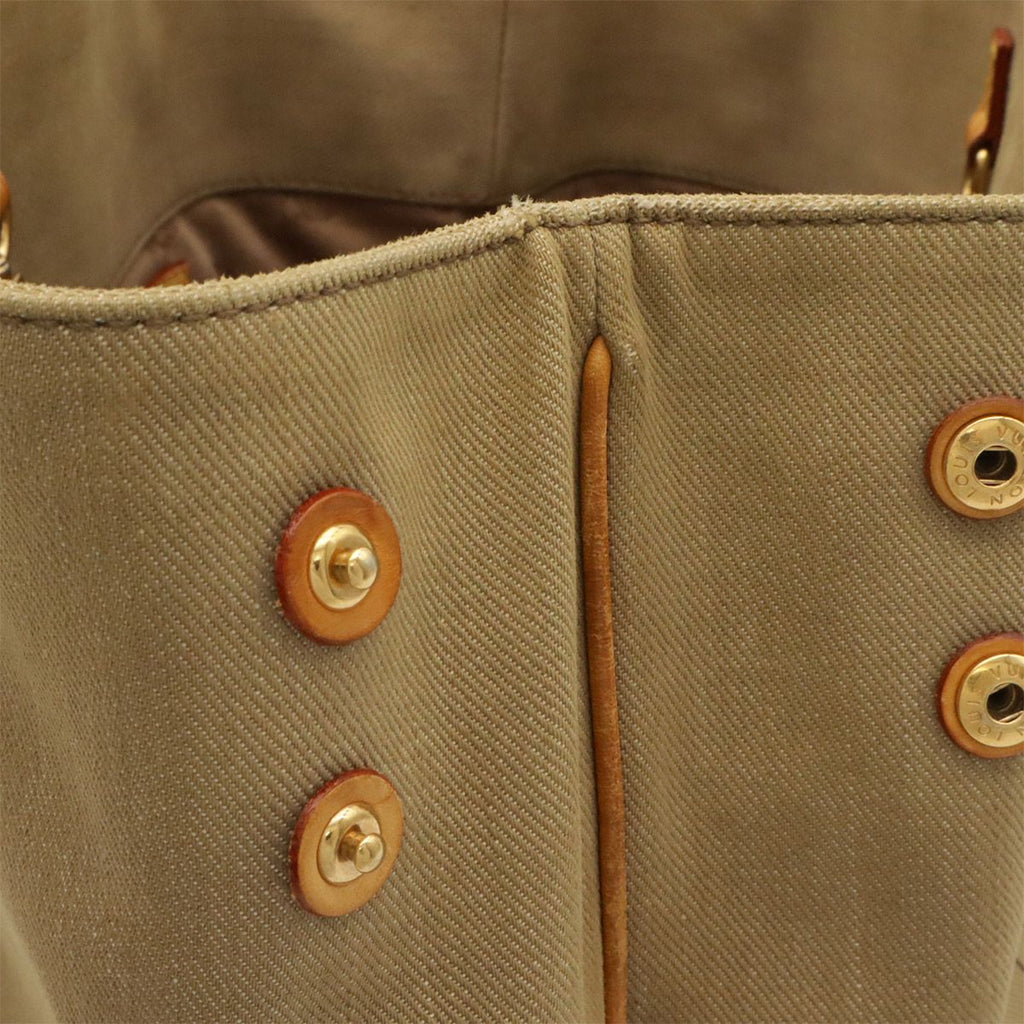 Louis Vuitton Plan Soleil Cabas PM Tote Shoulder Bag Canvas Khaki Beige — view 5