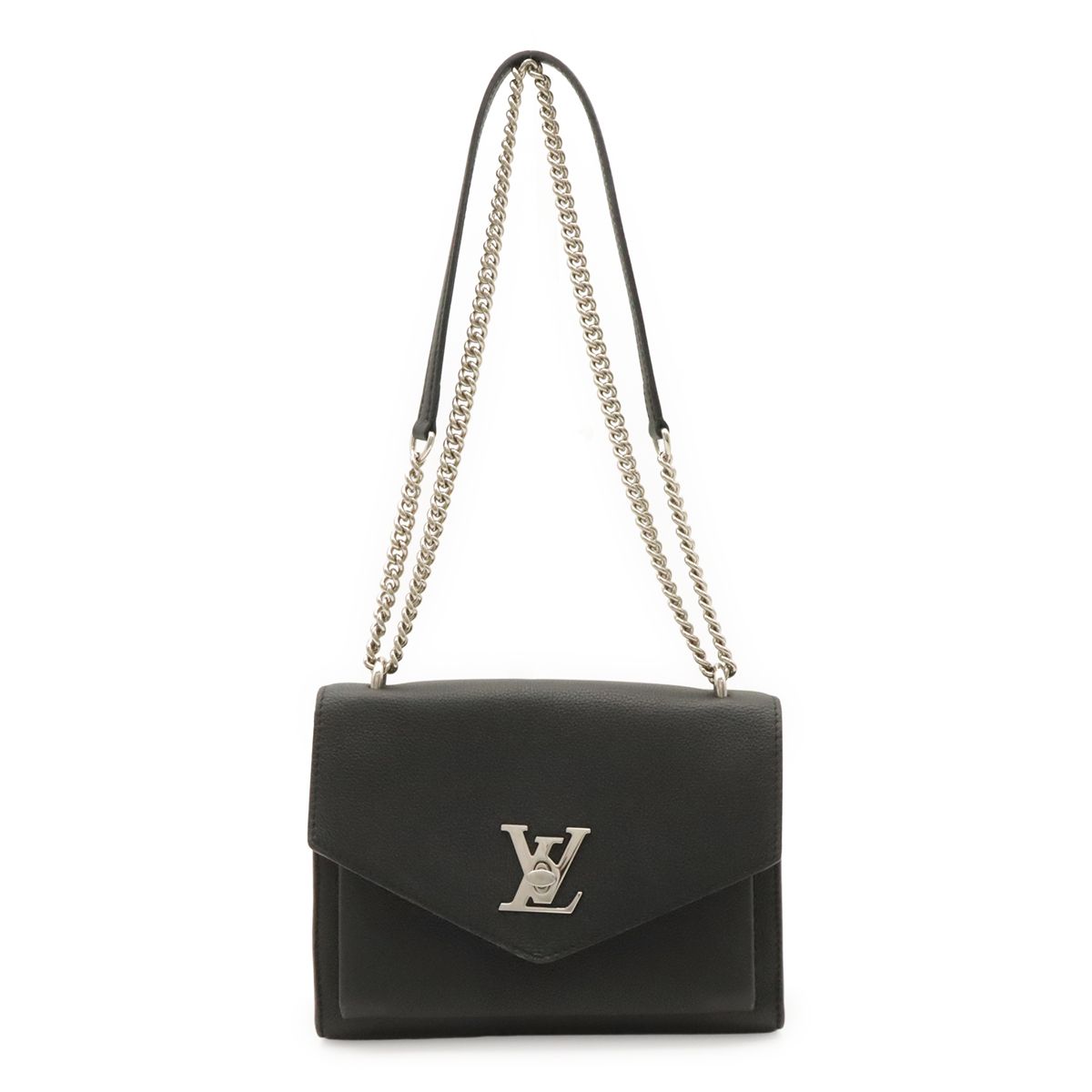 Louis Vuitton My Lockme Chain Shoulder Bag Pochette Leather Noir Black