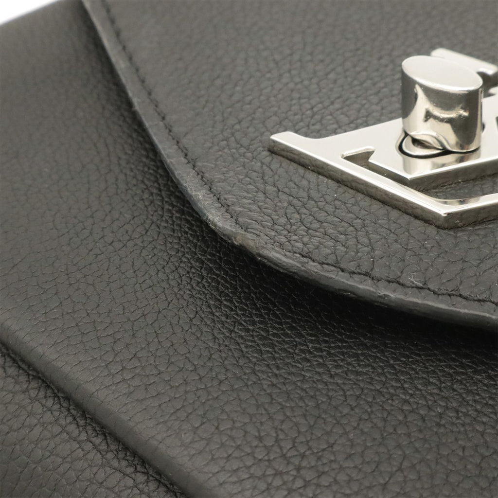 Louis Vuitton My Lockme Chain Shoulder Bag Pochette Leather Noir Black — view 5