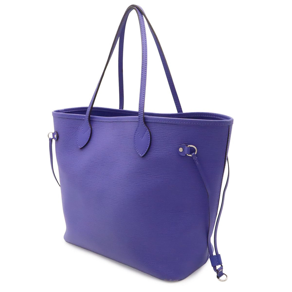 Louis Vuitton Epi Neverfull MM Tote Shoulder Bag Leather Fig Purple Pouch — view 2