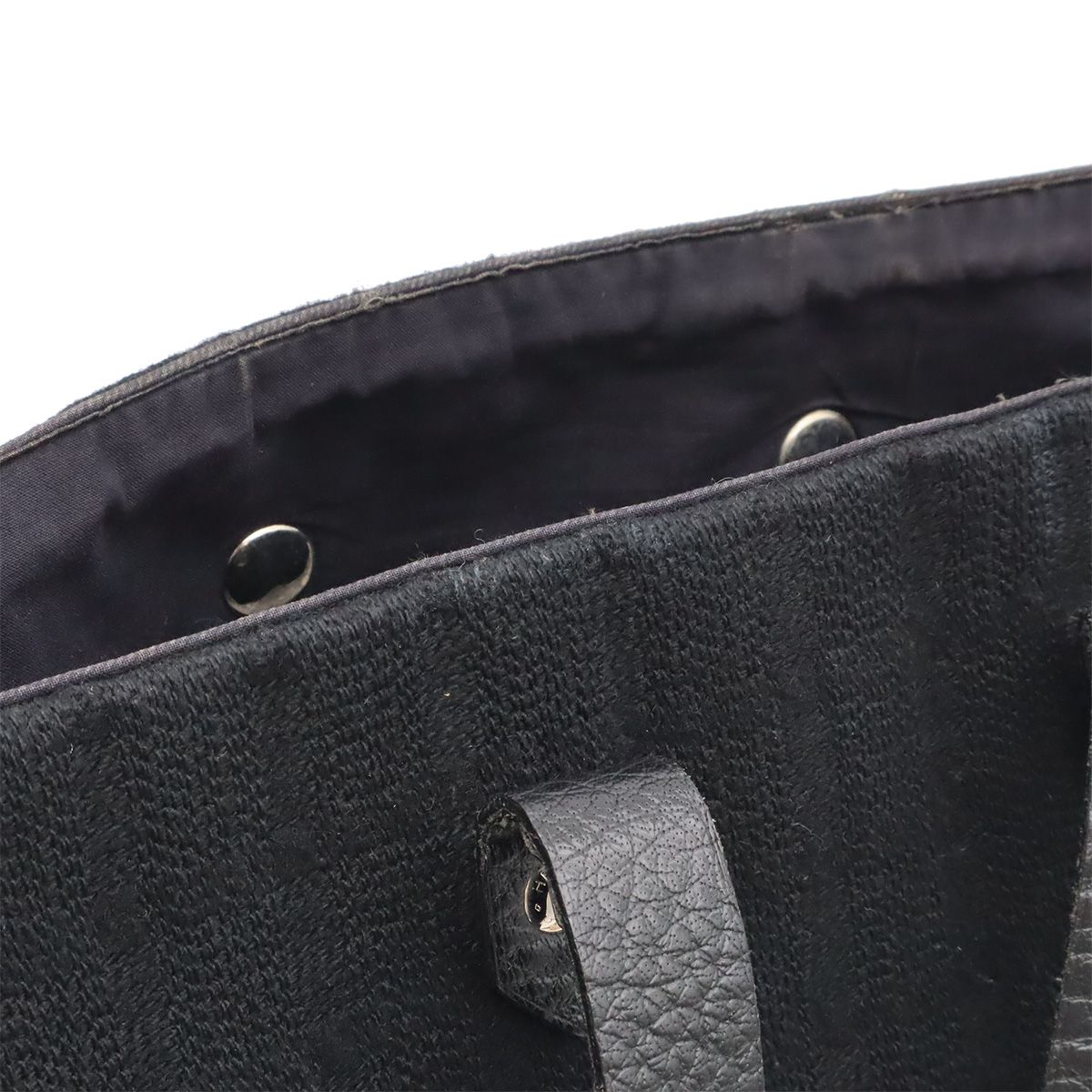 Hermes Amedaba Diago GM Tote Cotton Canvas Black — view 7
