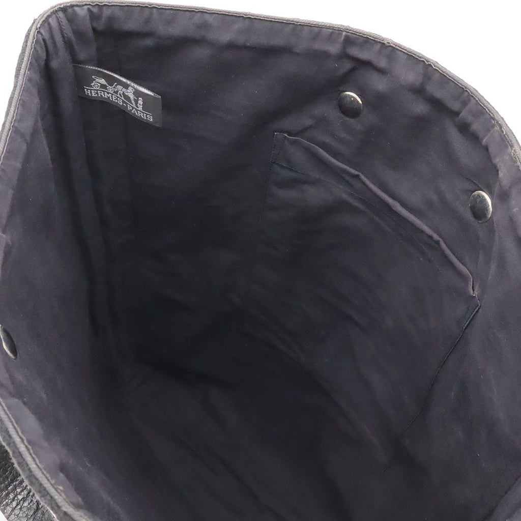 Hermes Amedaba Diago GM Tote Cotton Canvas Black — view 6