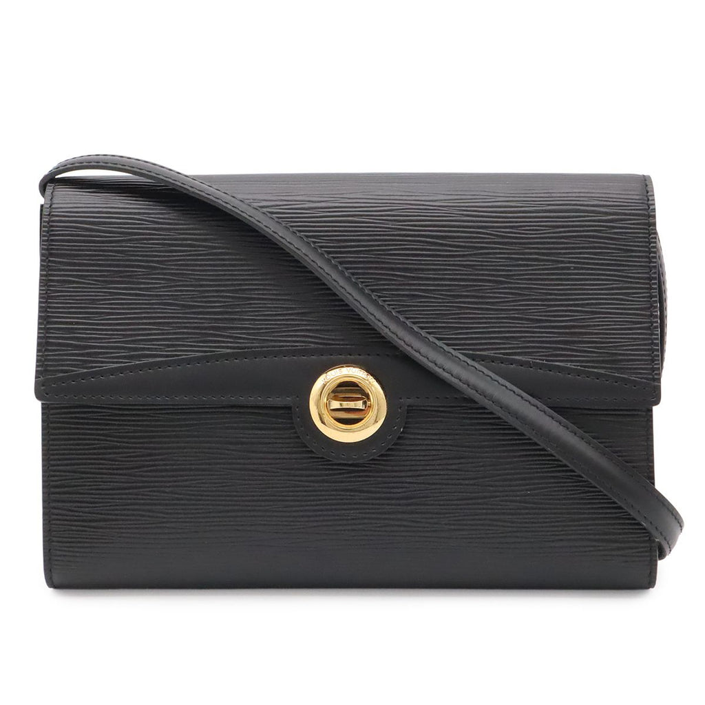 Louis Vuitton Epi Arche Shoulder Bag Pochette 2-Way Clutch Noir Black