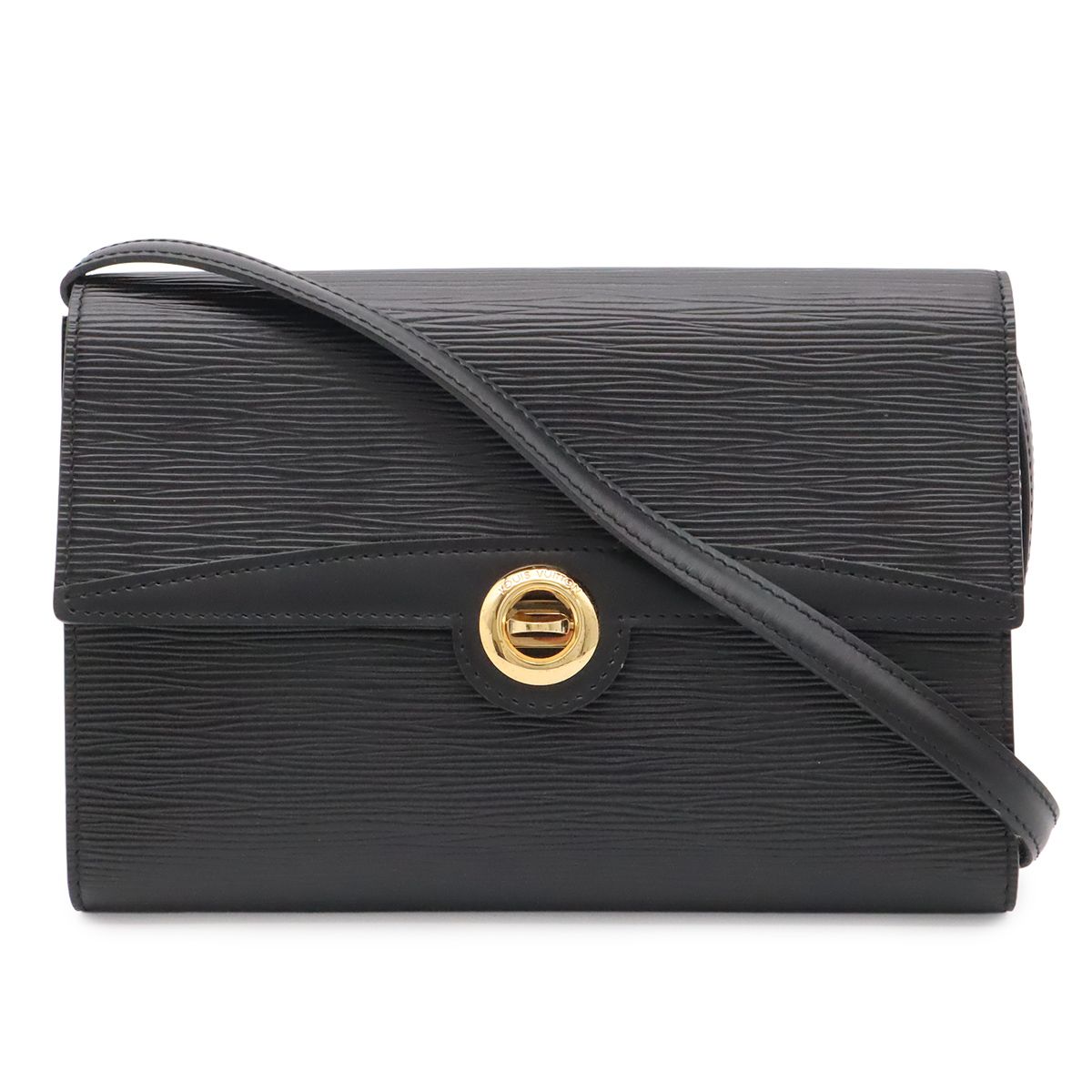 Louis Vuitton Epi Arche Shoulder Bag Pochette 2-Way Clutch Noir Black