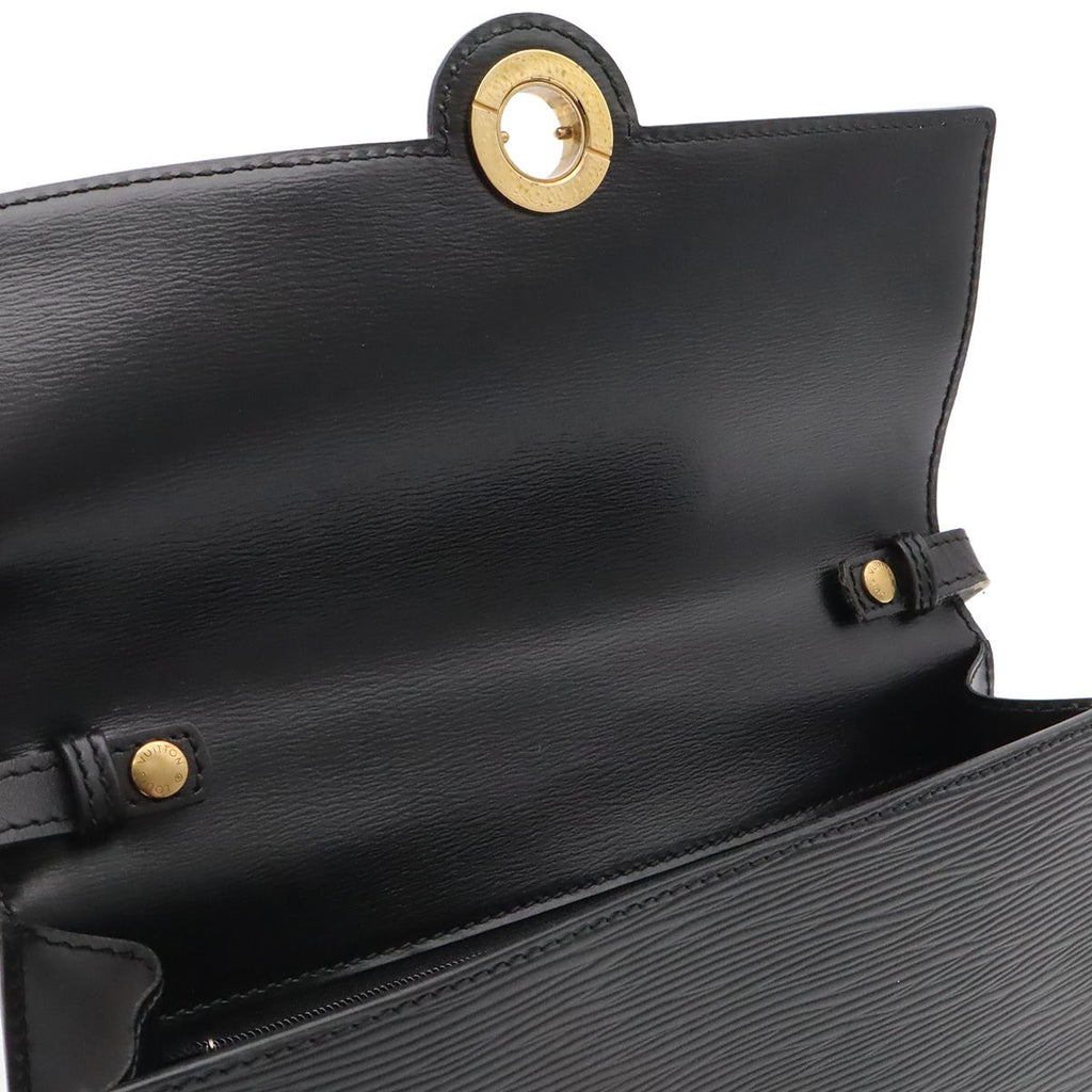 Louis Vuitton Epi Arche Shoulder Bag Pochette 2-Way Clutch Noir Black — view 8
