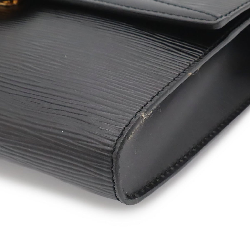 Louis Vuitton Epi Arche Shoulder Bag Pochette 2-Way Clutch Noir Black — view 3