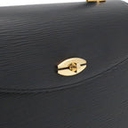 Louis Vuitton Epi Malesherbes Handbag Flap Bag Leather Noir Black Gold — view 9