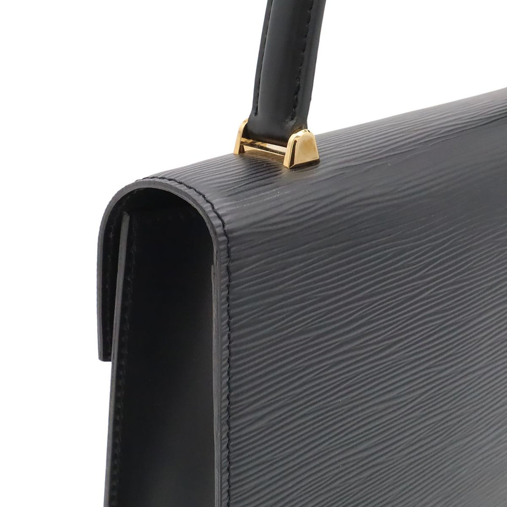 Louis Vuitton Epi Malesherbes Handbag Flap Bag Leather Noir Black Gold — view 4