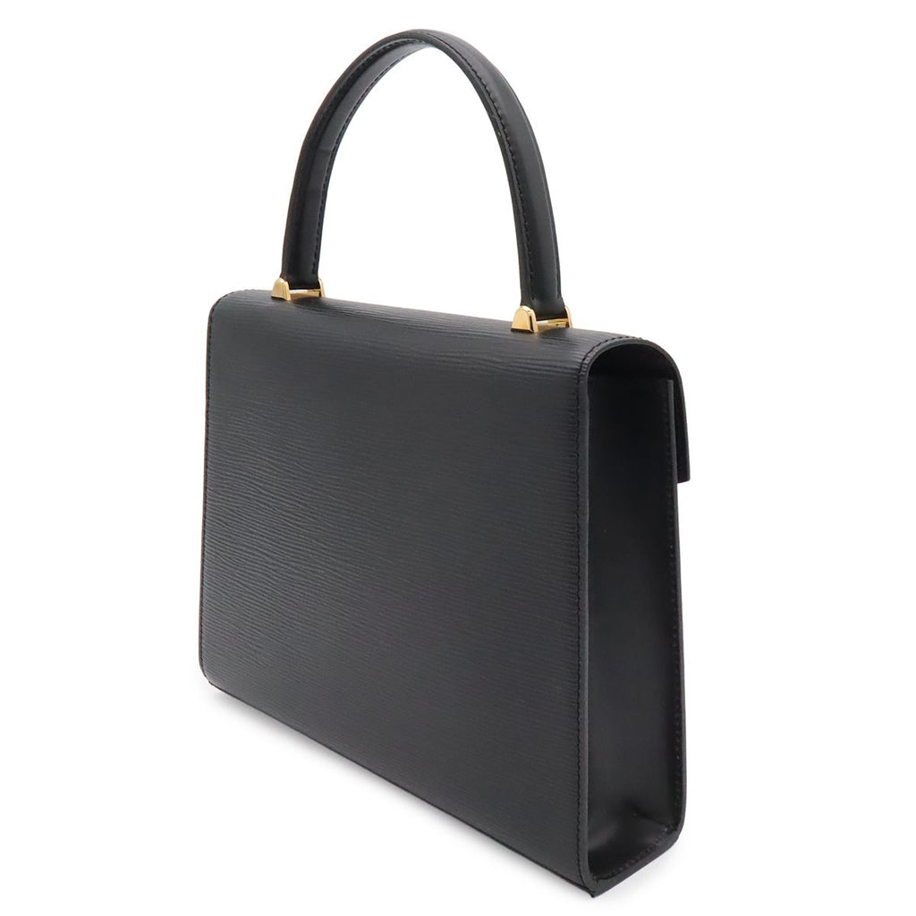 Louis Vuitton Epi Malesherbes Handbag Flap Bag Leather Noir Black Gold — view 2