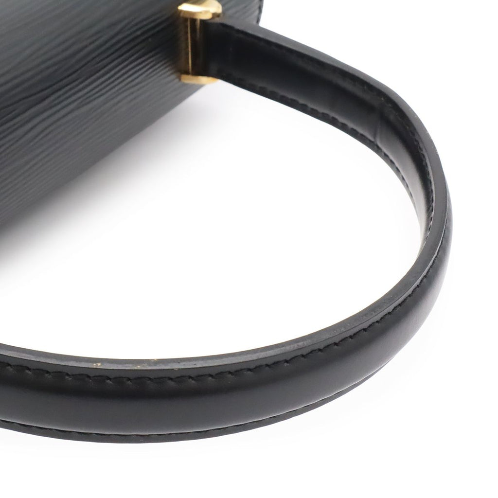 Louis Vuitton Epi Malesherbes Handbag Flap Bag Leather Noir Black Gold — view 5