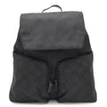 Gucci GG Nylon Backpack Leather Black Silver