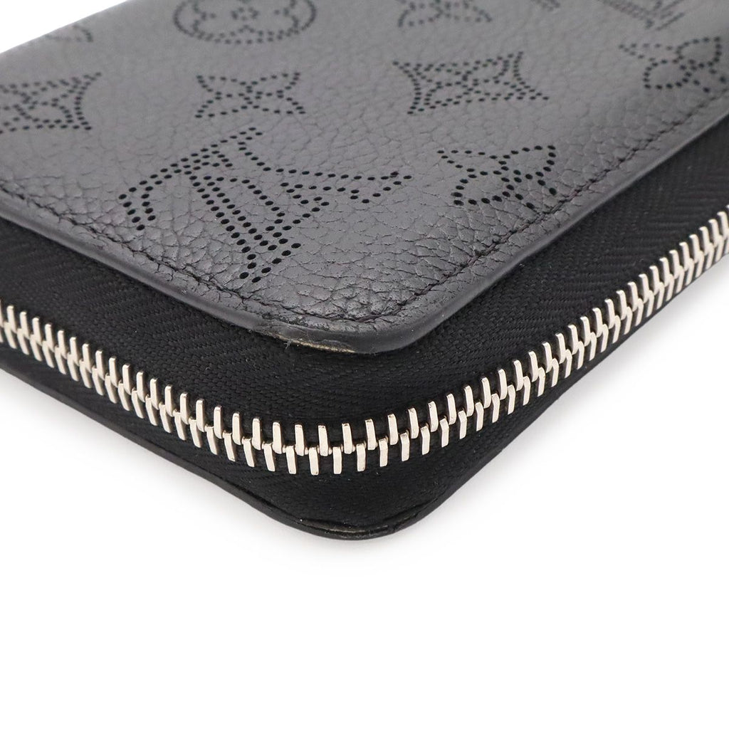 Louis Vuitton Monogram Mahina Zippy Wallet Zip Around Leather Noir Black — view 3