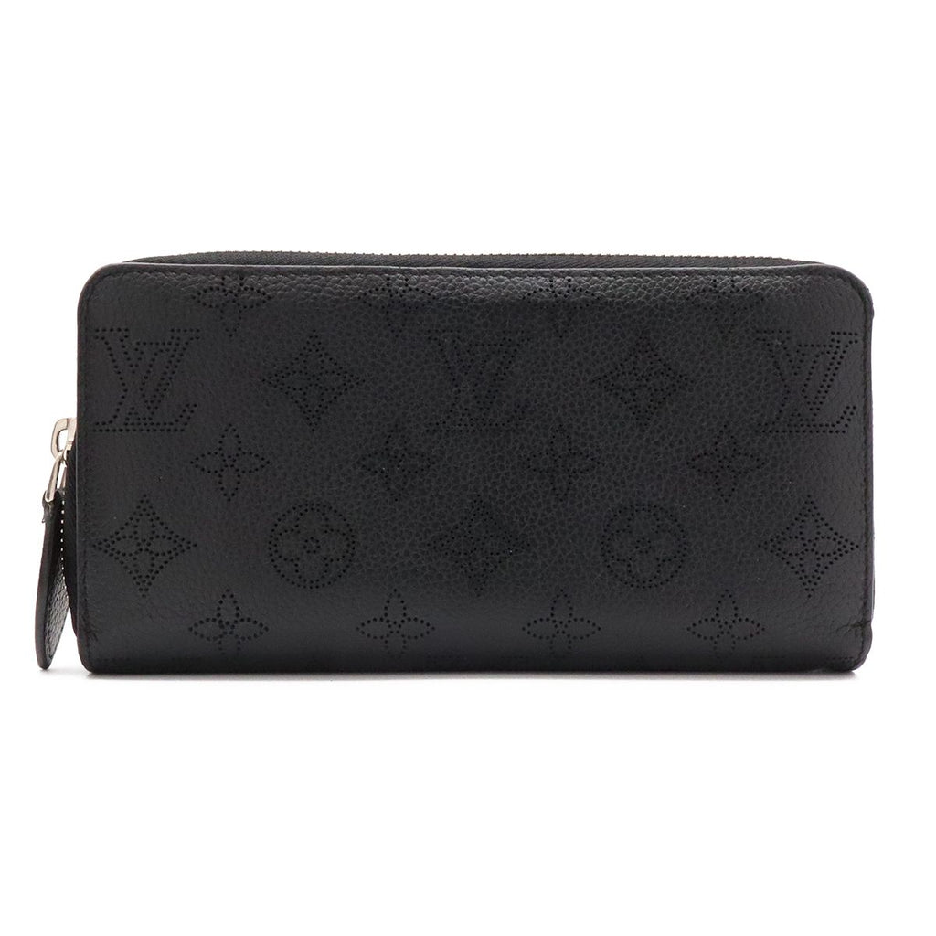 Louis Vuitton Monogram Mahina Zippy Wallet Zip Around Leather Noir Black