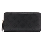 Louis Vuitton Monogram Mahina Zippy Wallet Zip Around Leather Noir Black