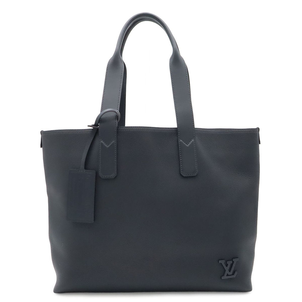 Louis Vuitton LV Aerogram Pilot Tote Shoulder Bag Leather Ink Blue