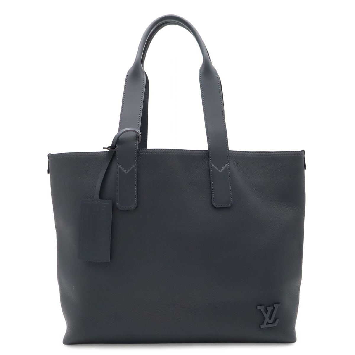 Louis Vuitton LV Aerogram Pilot Tote Shoulder Bag Leather Ink Blue