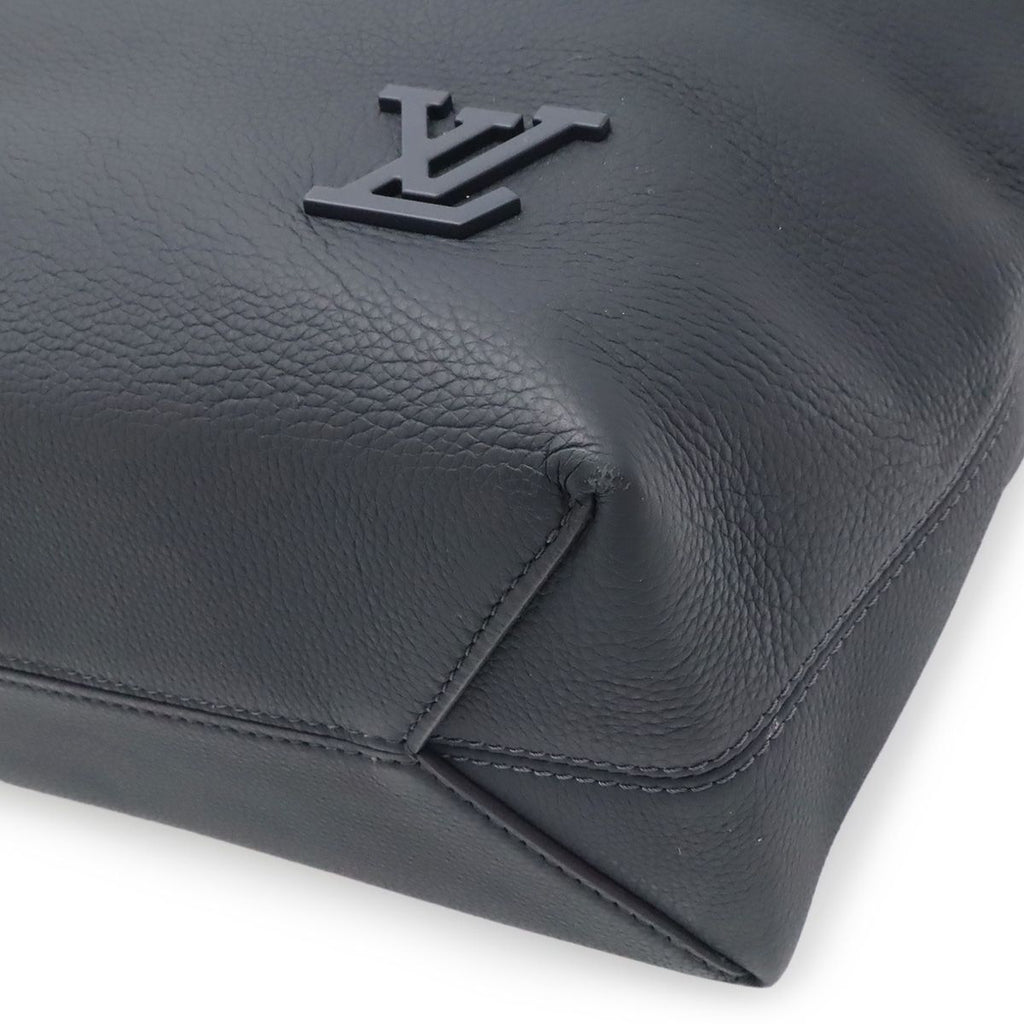 Louis Vuitton LV Aerogram Pilot Tote Shoulder Bag Leather Ink Blue — view 3