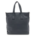 Fendi Carla Selleria Tote Shoulder Bag Leather Navy Silver
